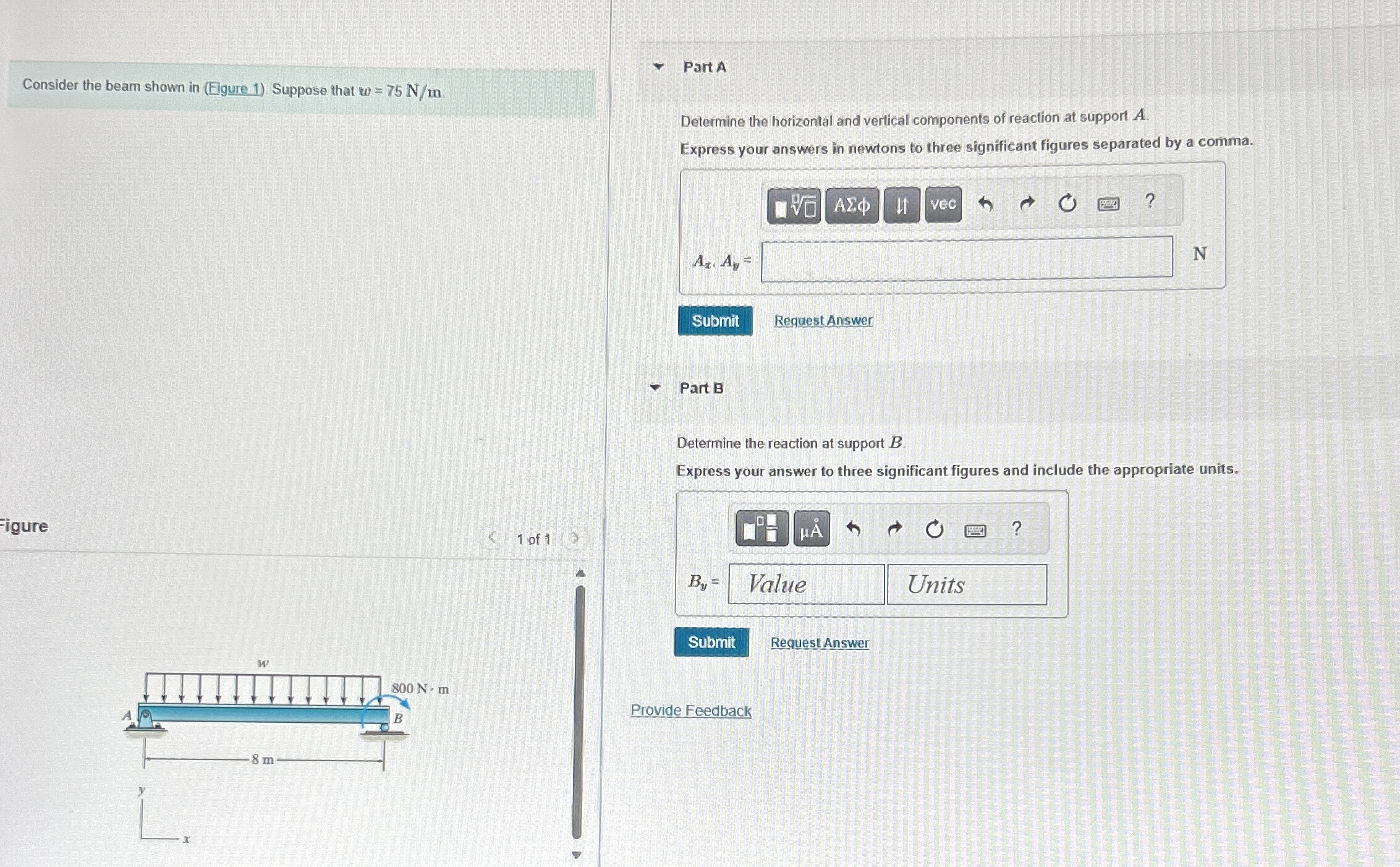 Consider the beam shown in ( Eigure 1 ) . Suppose
