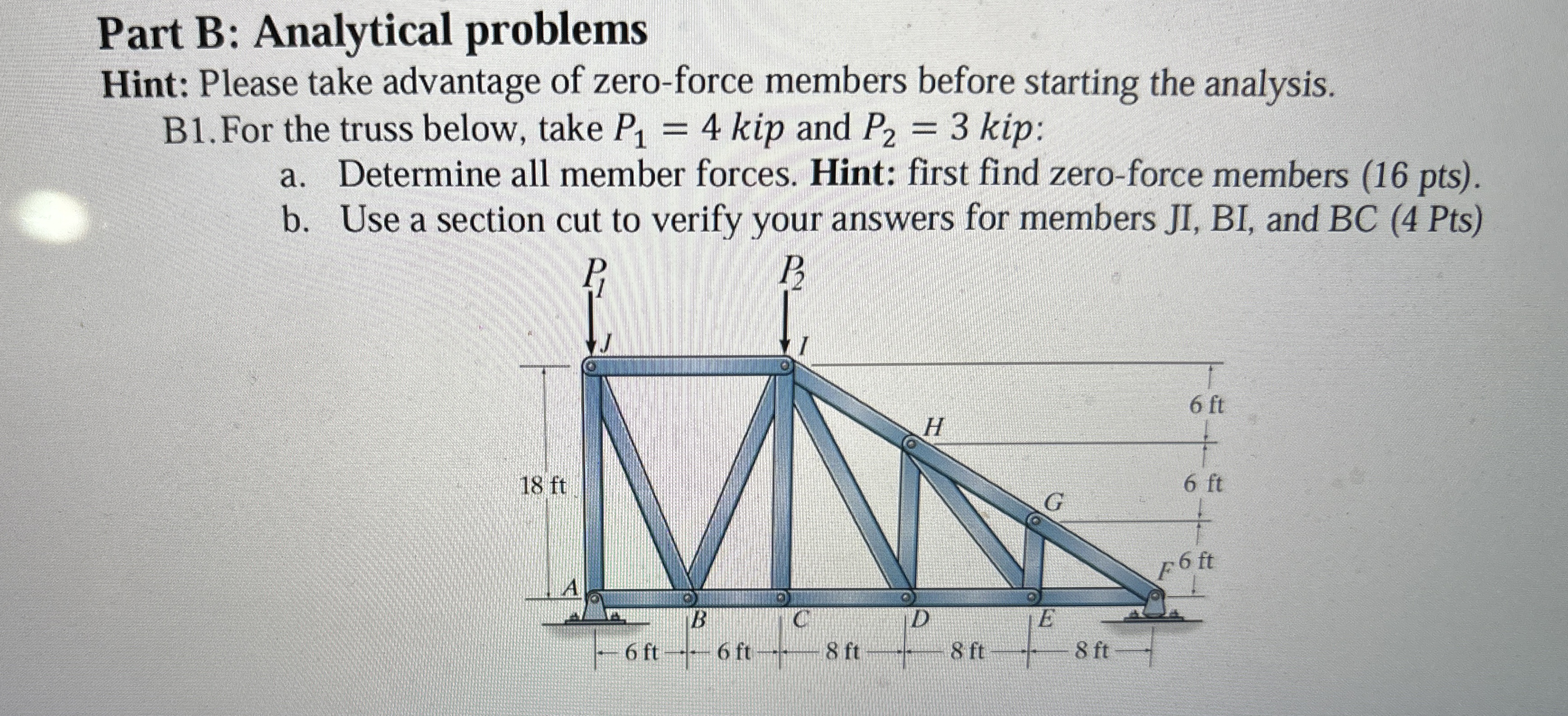 Part B: Analytical problems Hint: Please take