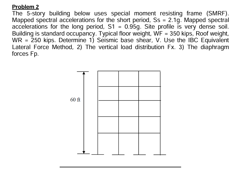 Problem 2 The 5 - story building below uses