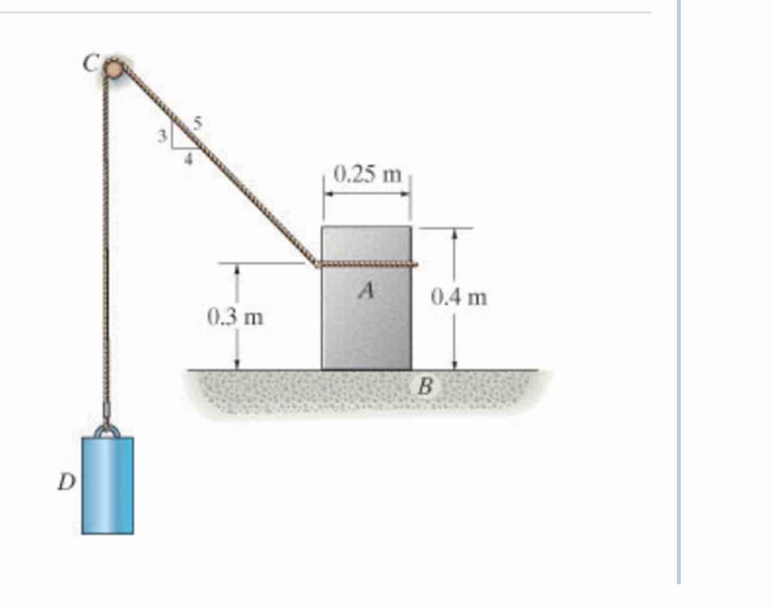 Block A has a mass of 5 0 kg and rests on surface