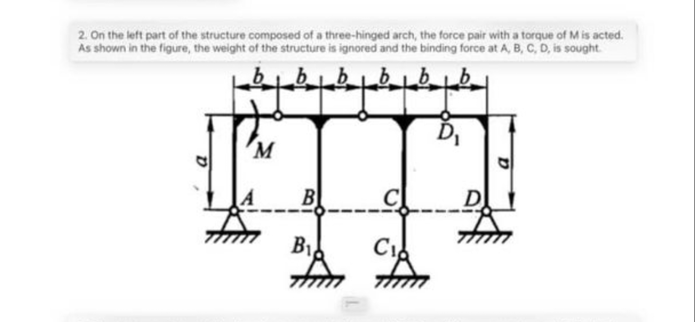 2 . On the left part of the structure composed of