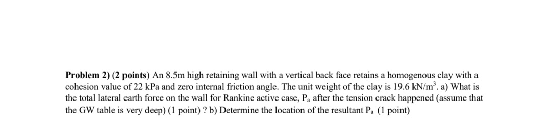 Problem 2 ) ( 2 points ) An 8 . 5 m high