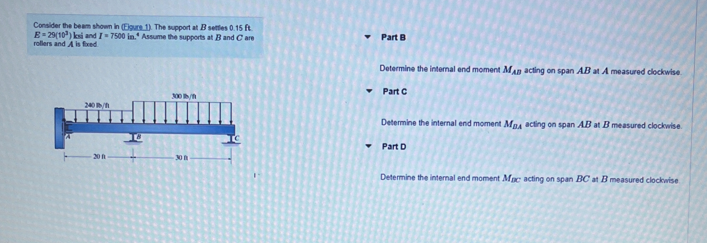 Consider the beam shown in ( Figure 1 ) . The