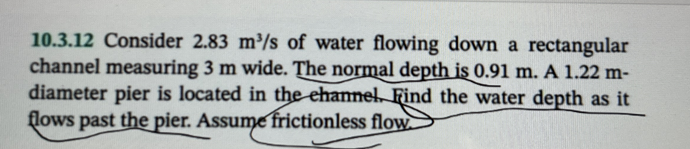 1 0 . 3 . 1 2 Consider 2 . 8 3 m 3 s of water