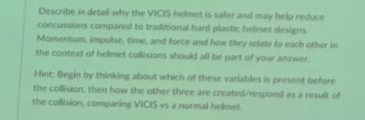 Describe in detail why the VICIS hedmet is sater
