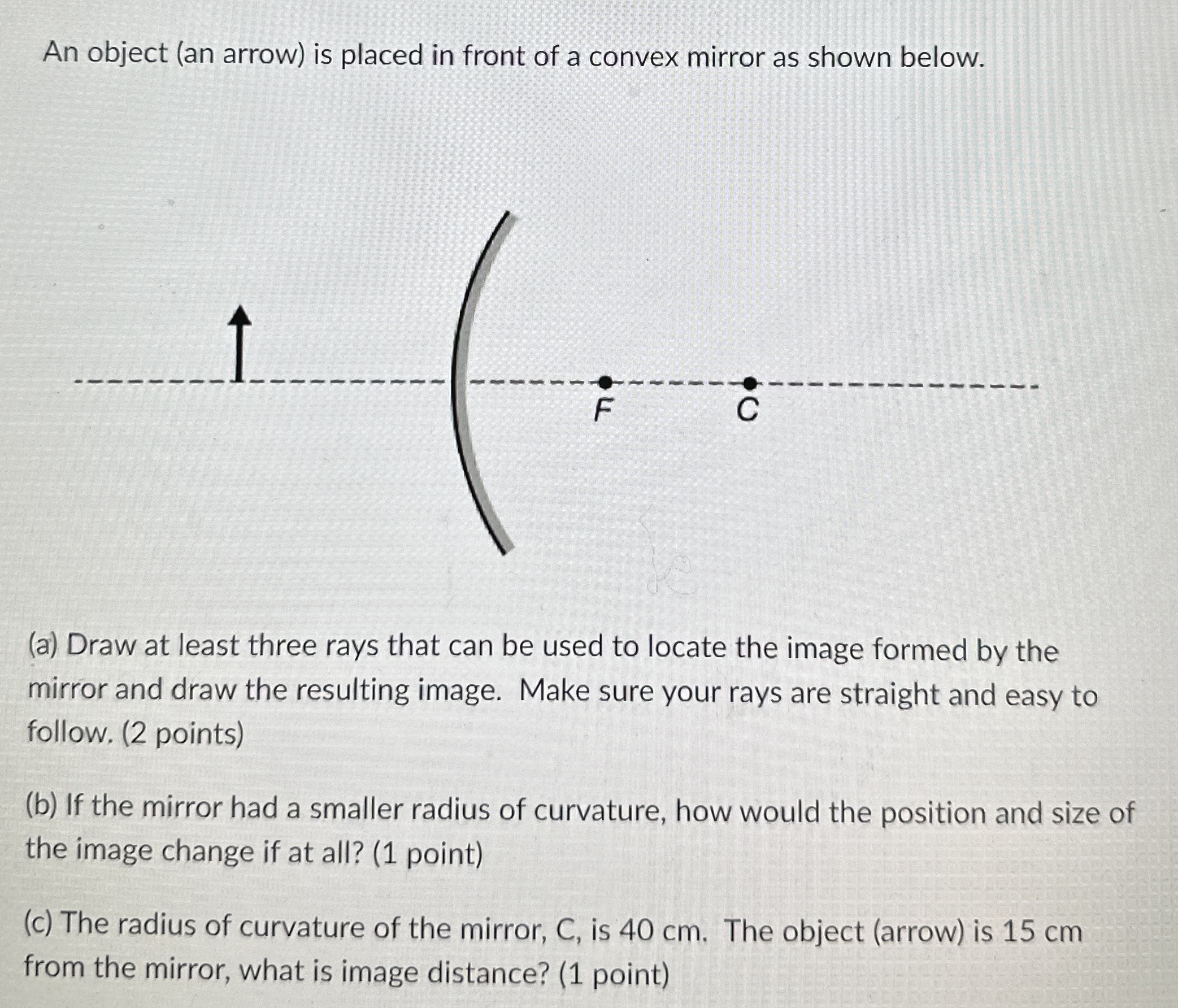 An object ( an arrow ) is placed in front of a