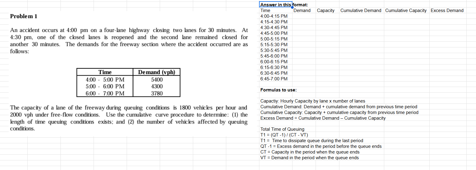 Please answer problem 1 using the material
