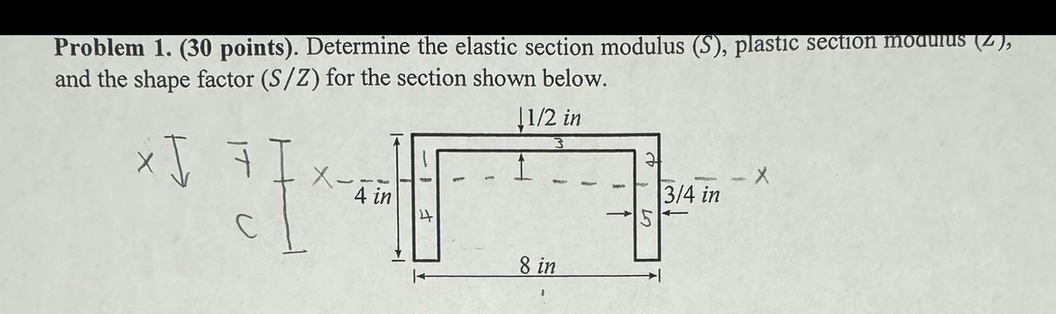 Problem 1 . ( 3 0 points ) . Determine the