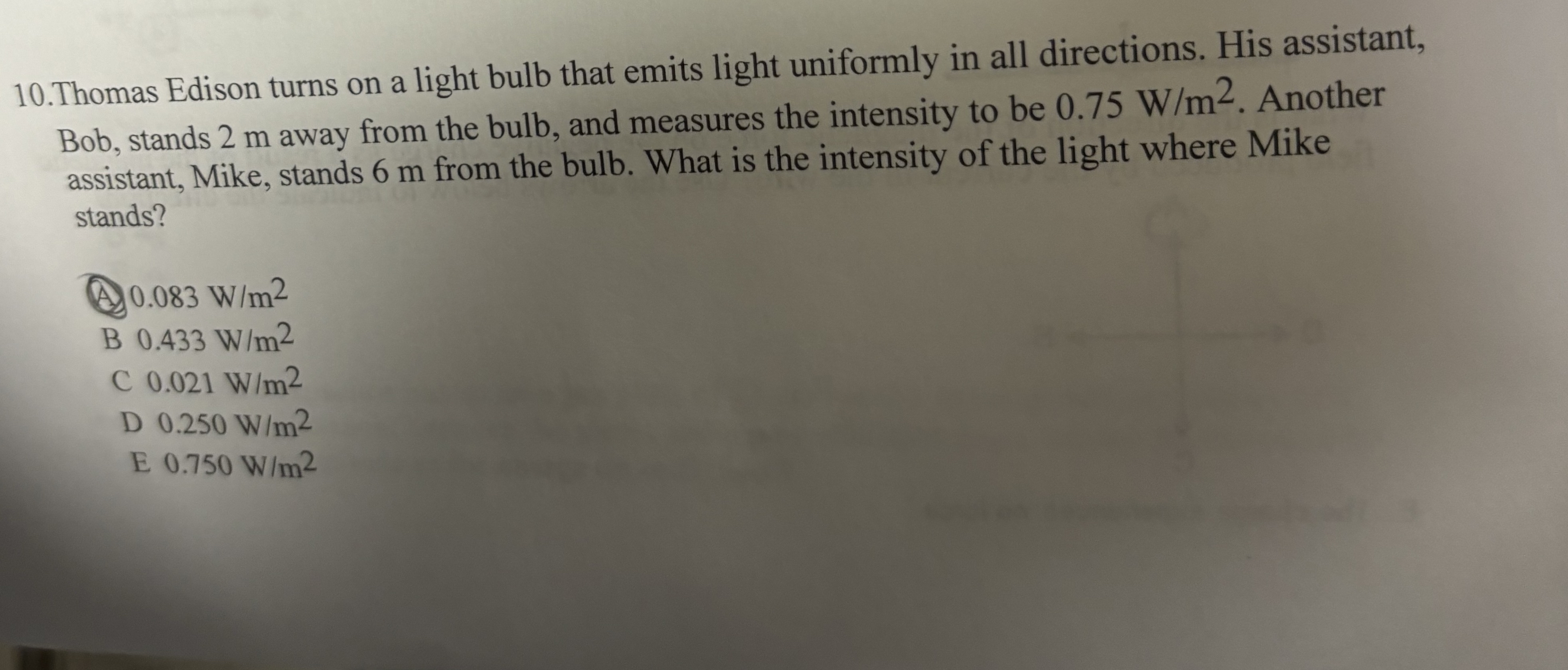 1 0 . Thomas Edison turns on a light bulb that