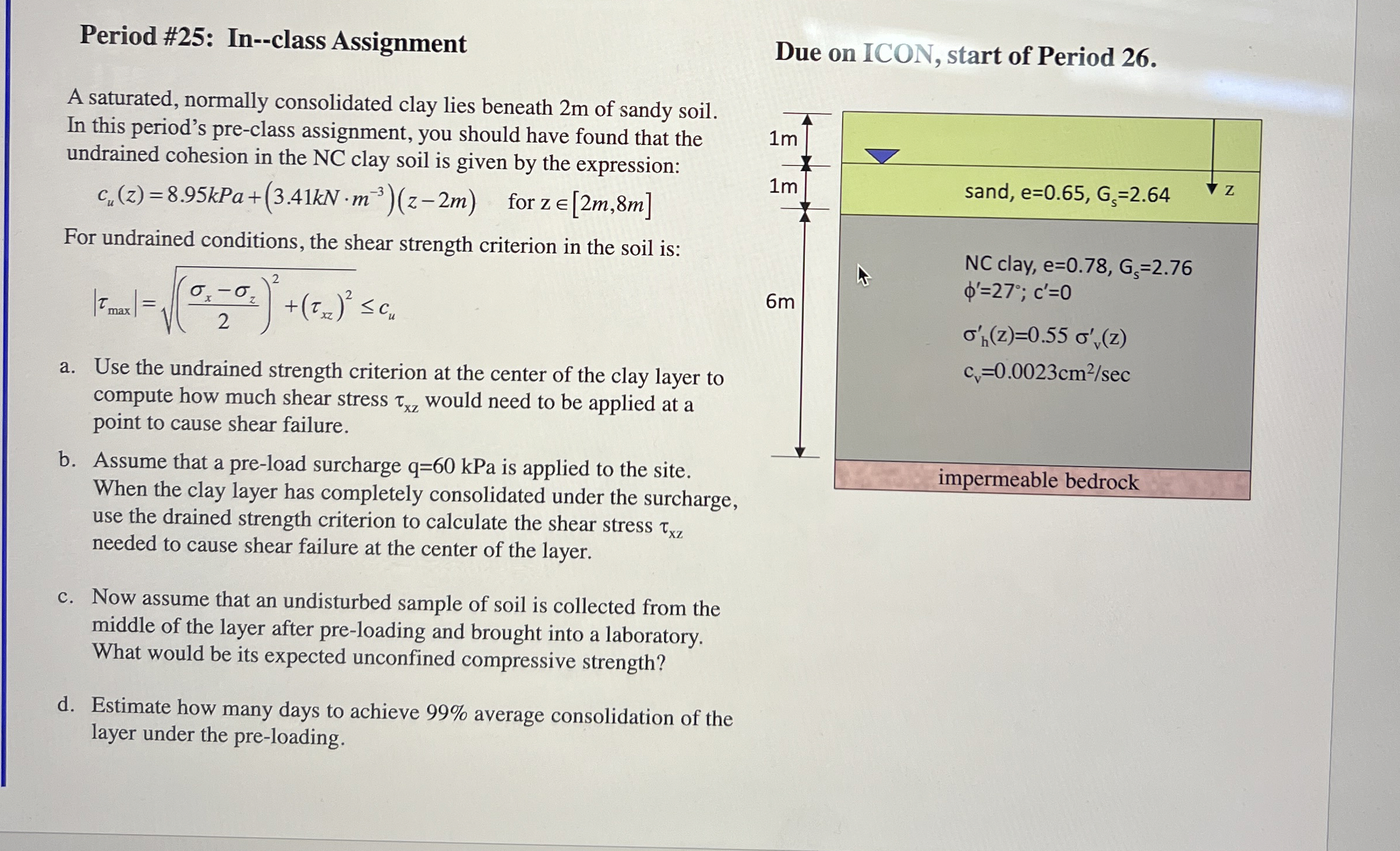 Period # 2 5 : In - - class Assignment A