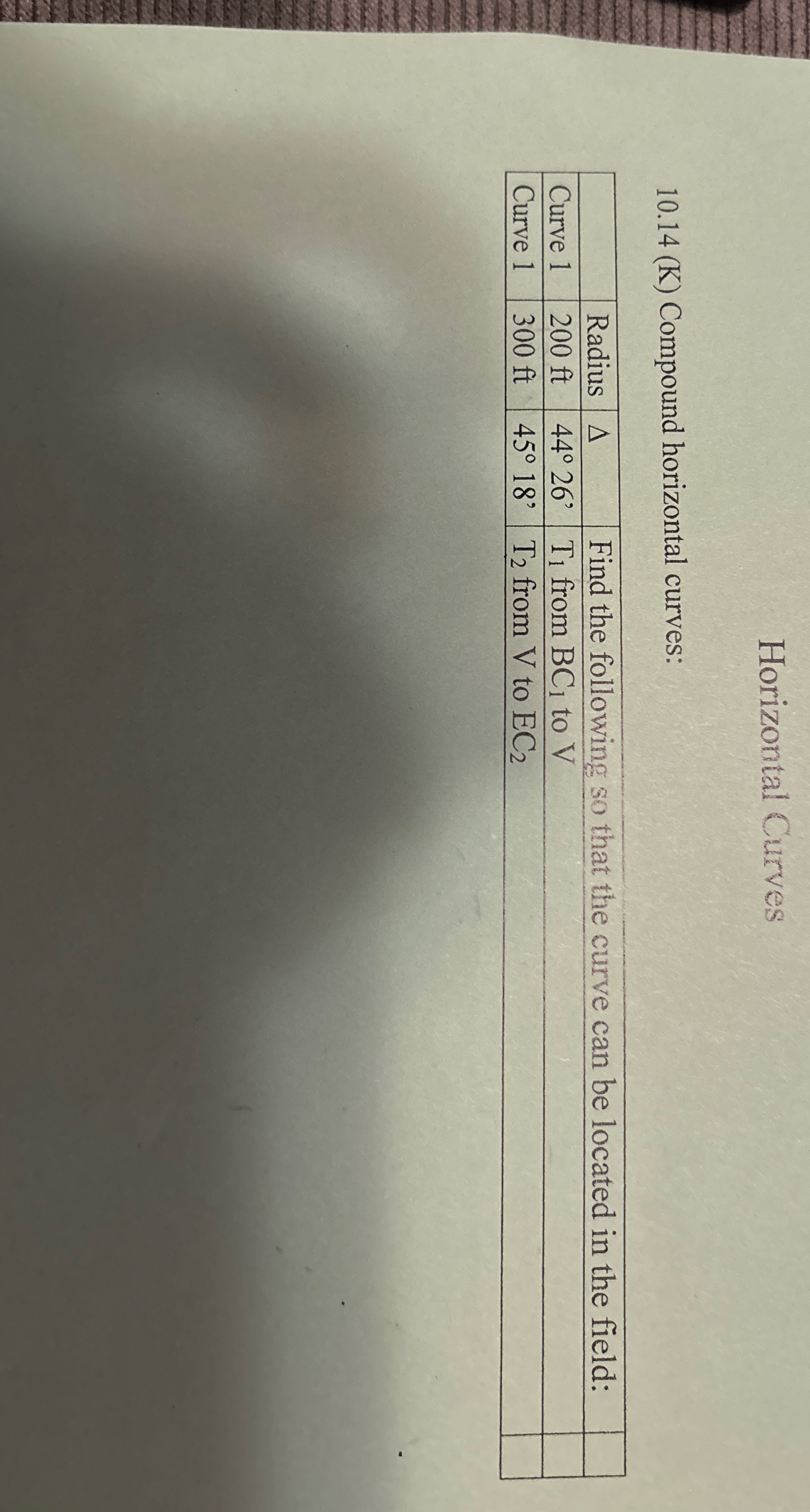 Horizontal Curves 1 0 . 1 4 ( K ) Compound