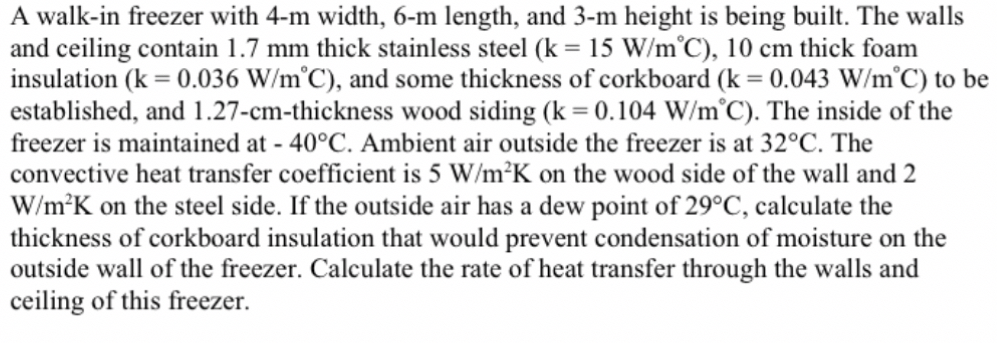 A walk - in freezer with 4 - m width, 6 - m