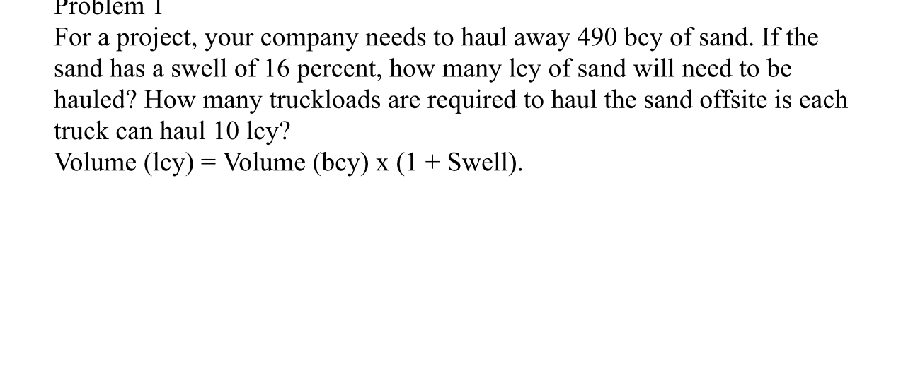 Problem 1 For a project, your company needs to