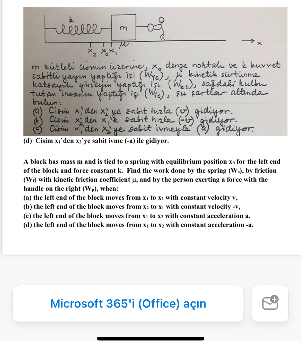 m k tleli ciomin zerine , x 0 denge noktah ve k