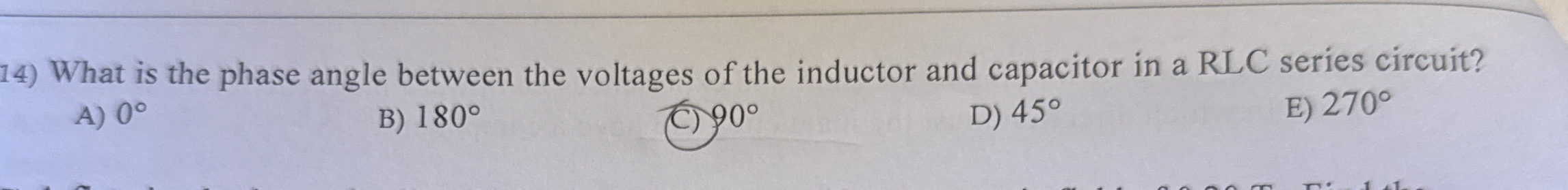 What is the phase angle between the voltages of