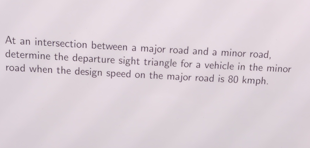 At an intersection between a major road and a