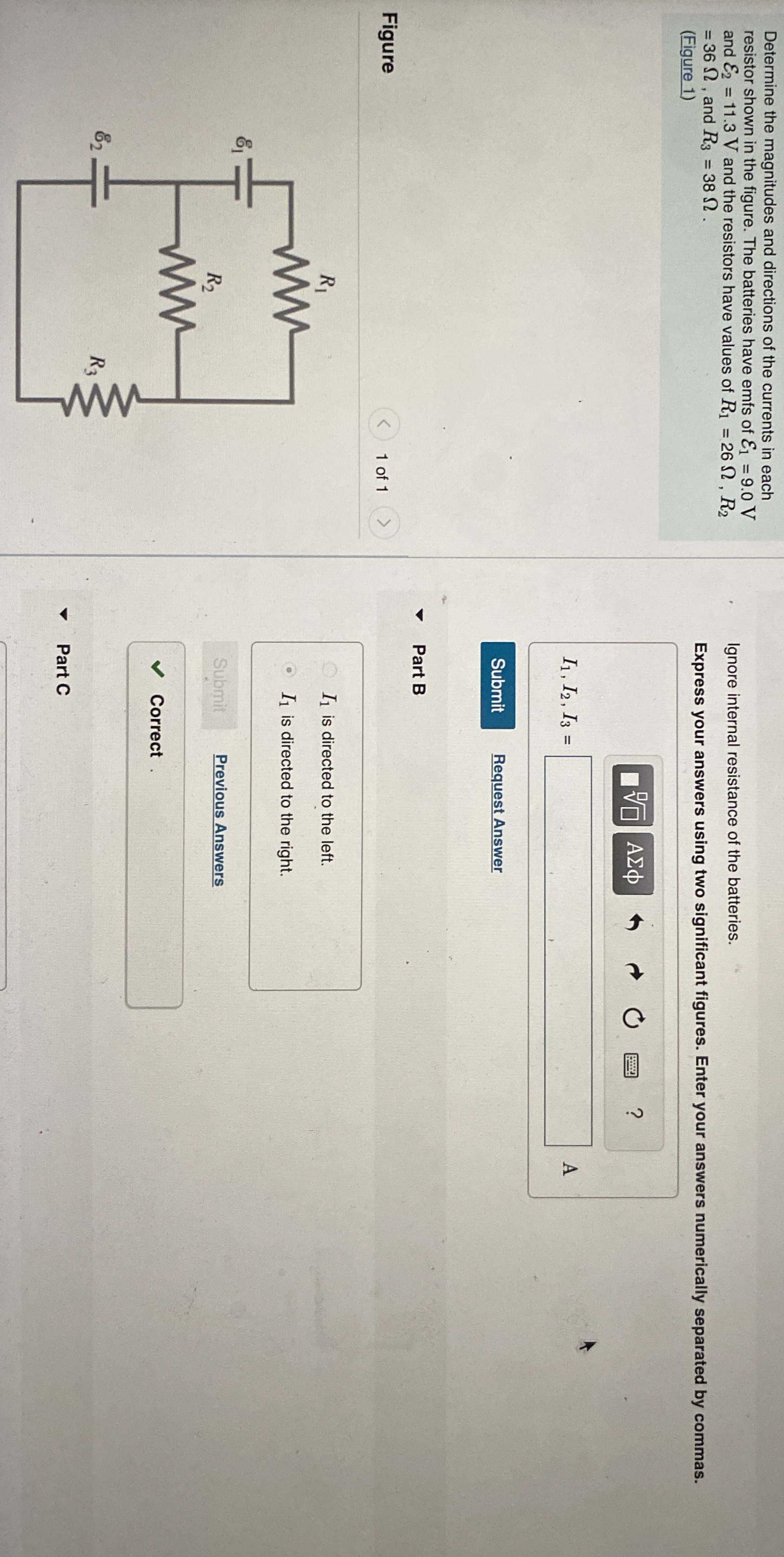 Determine the magnitudes and directions of the