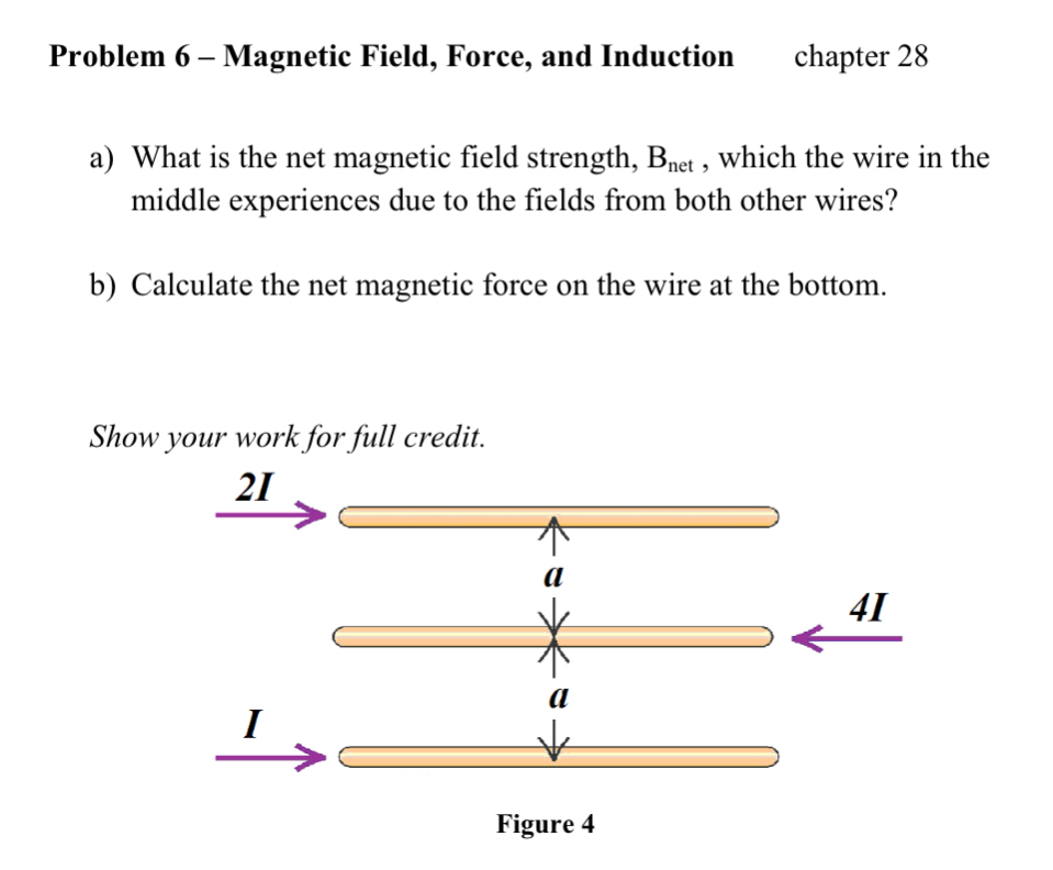 Problem 6 - Magnetic Field, Force, and Induction