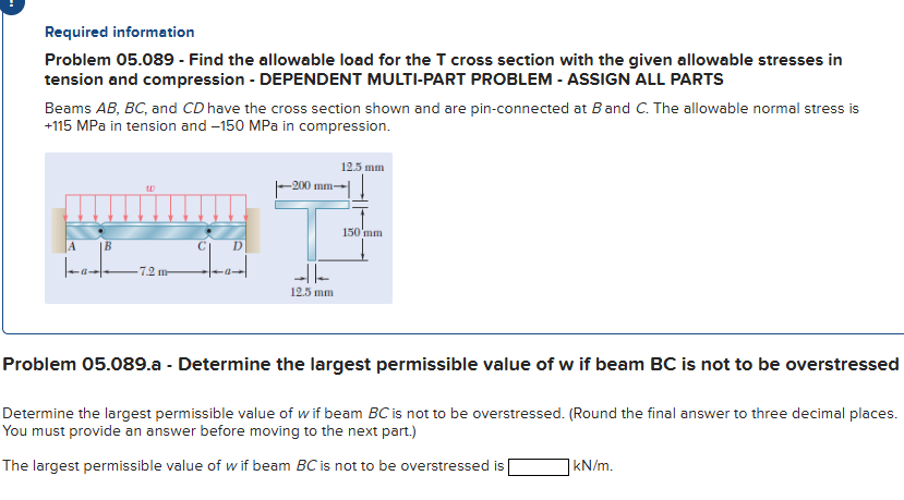 Problem 0 5 . 0 8 9 . a - Determine the largest