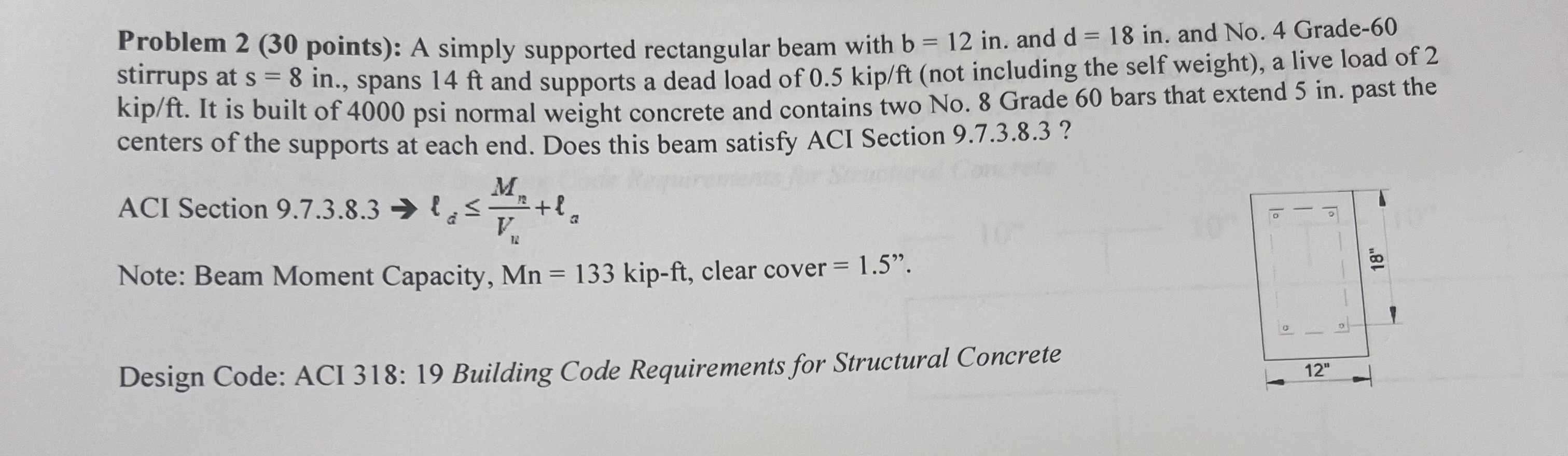 Problem 2 ( 3 0 points ) : A simply supported