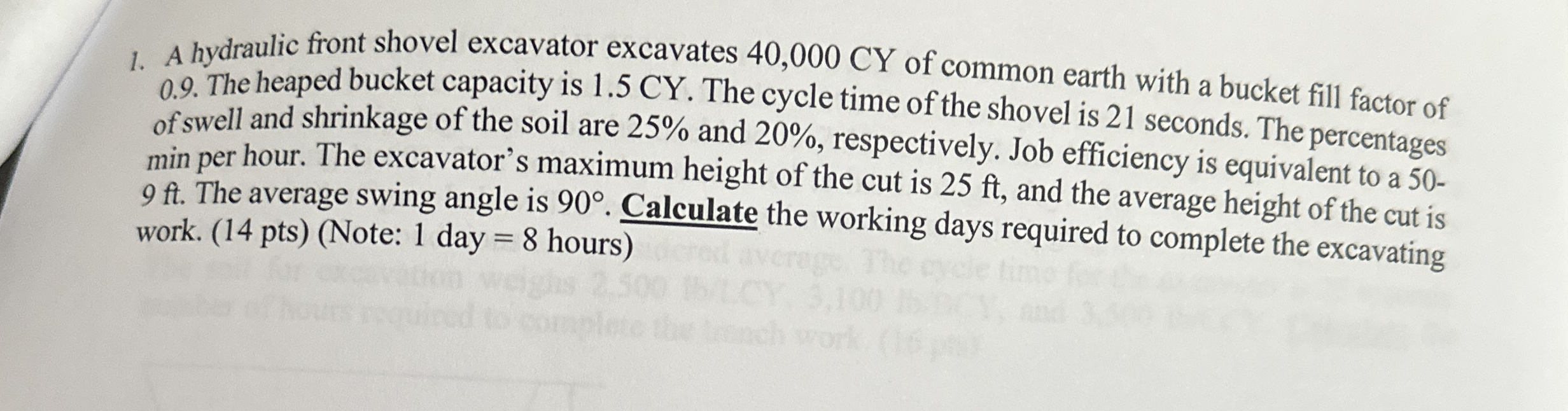 A hydraulic front shovel excavator excavates 4 0