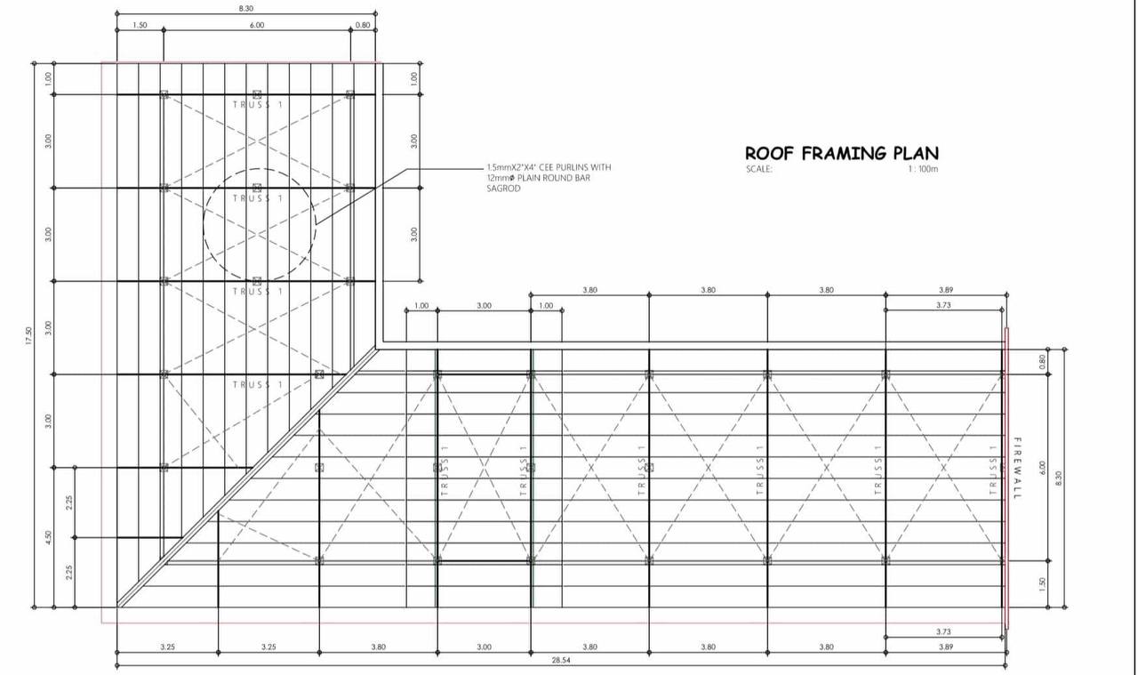 Compute the trusses its length and commercial