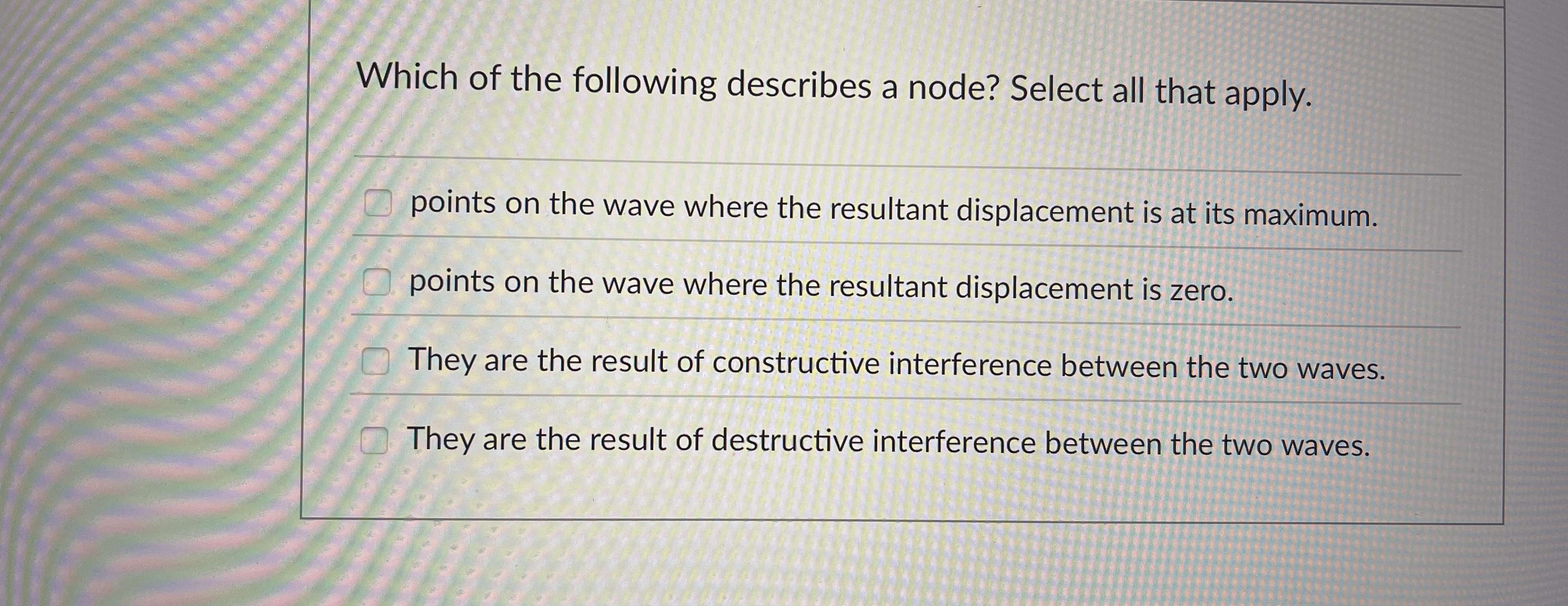 Which of the following describes a node? Select