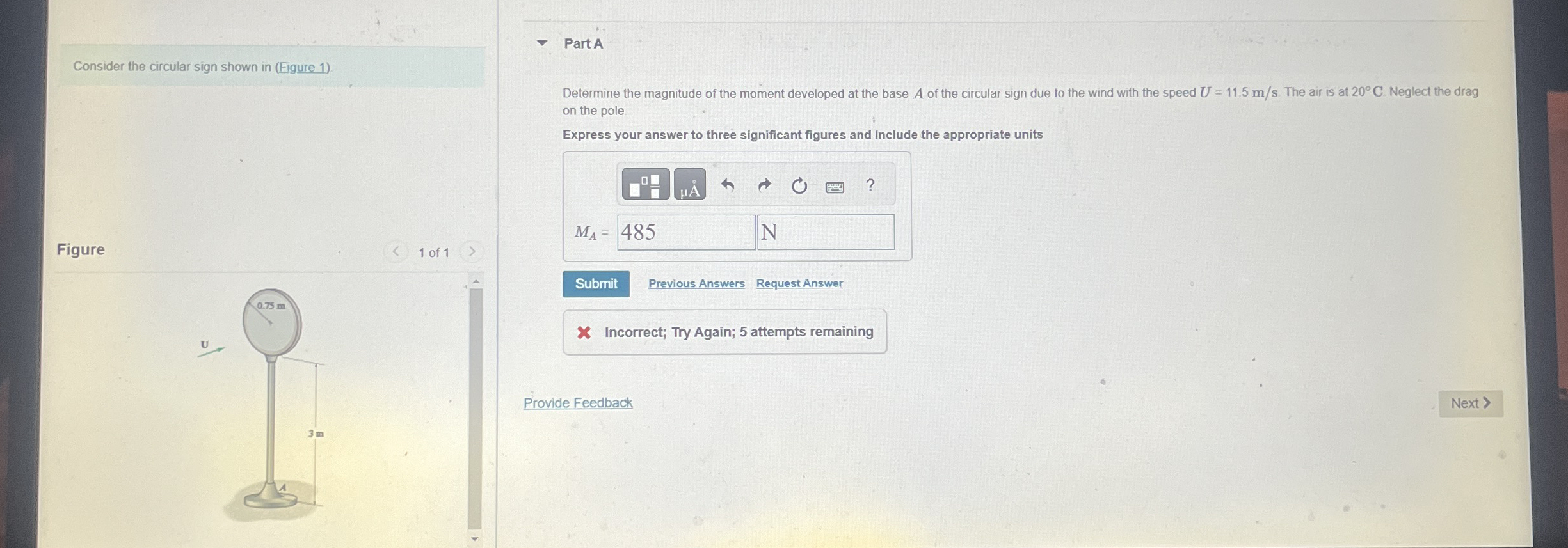 Consider the circular sign shown in ( Eigure 1 )