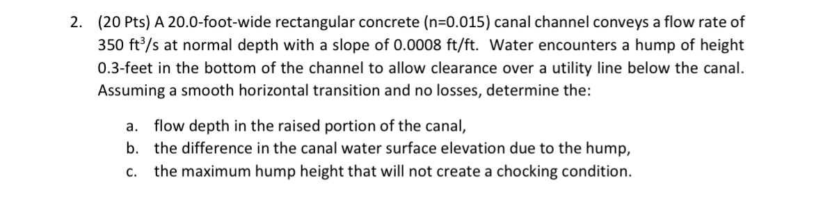 Civil Hydrologic & Hydraulic engineering help