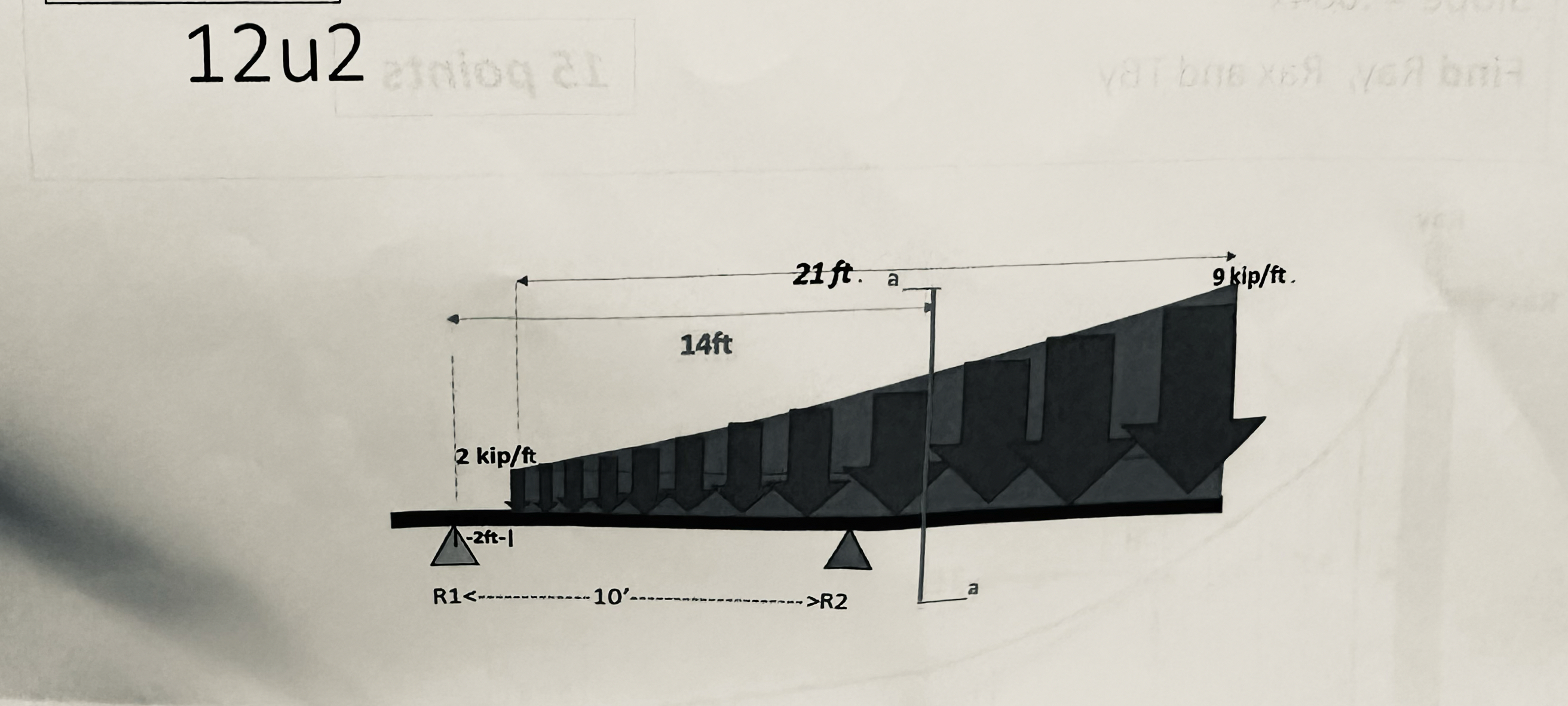 Find the internal shear & moment at section a / a