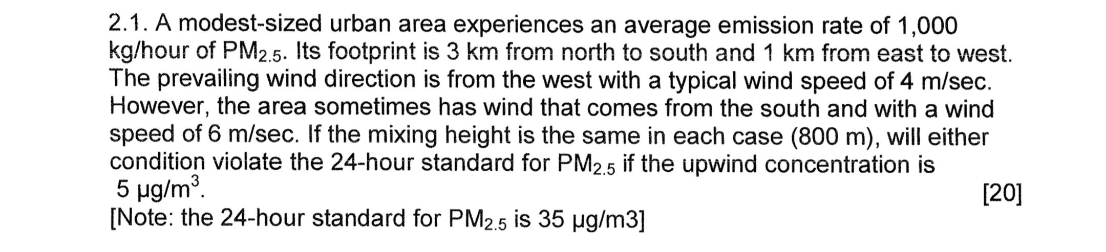 2 . 1 . A modest - sized urban area experiences