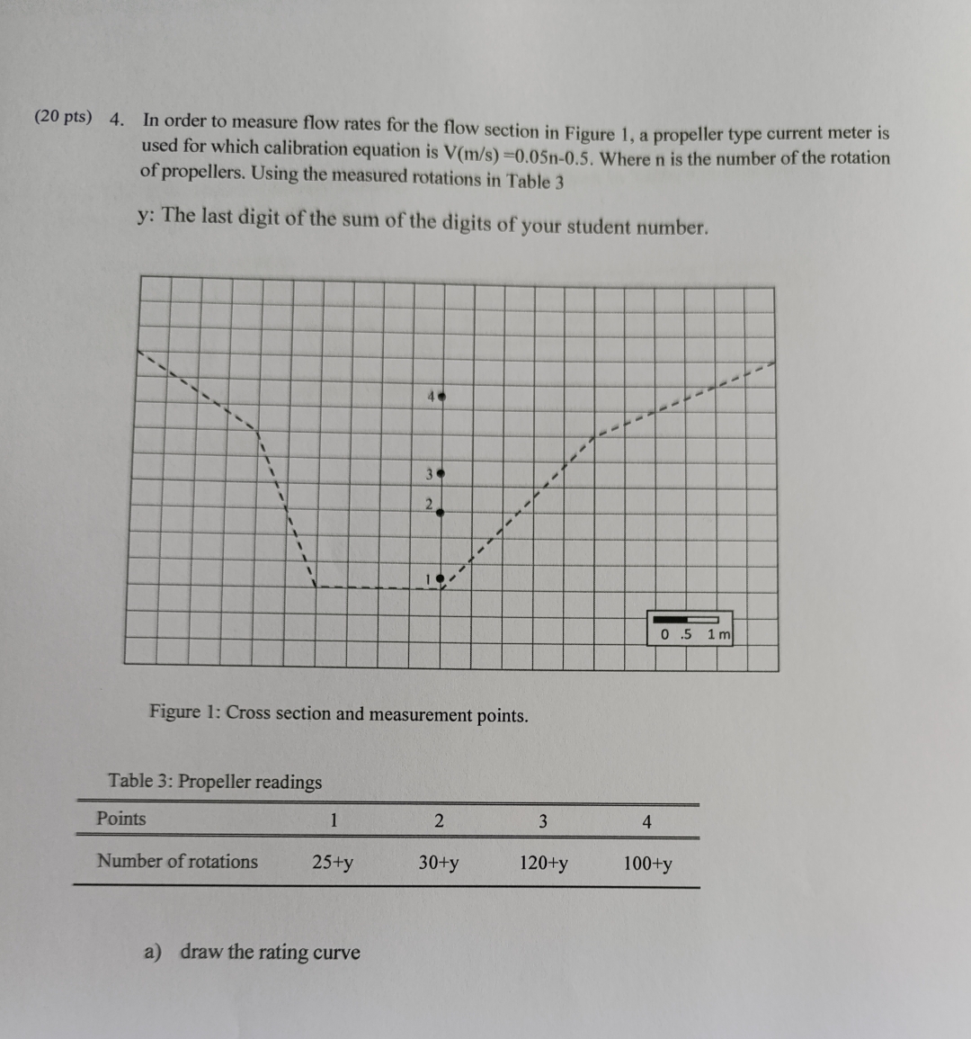 ( 2 0 pts ) 4 . In order to measure flow rates