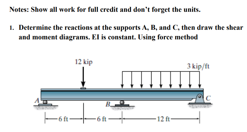 Notes: Show all work for full credit and don't