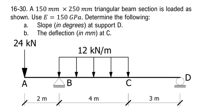 1 6 - 3 0 . A 1 5 0 m m 2 5 0 m m triangular beam