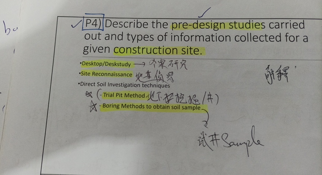 P 4 ) Describe the pre - design studies carried