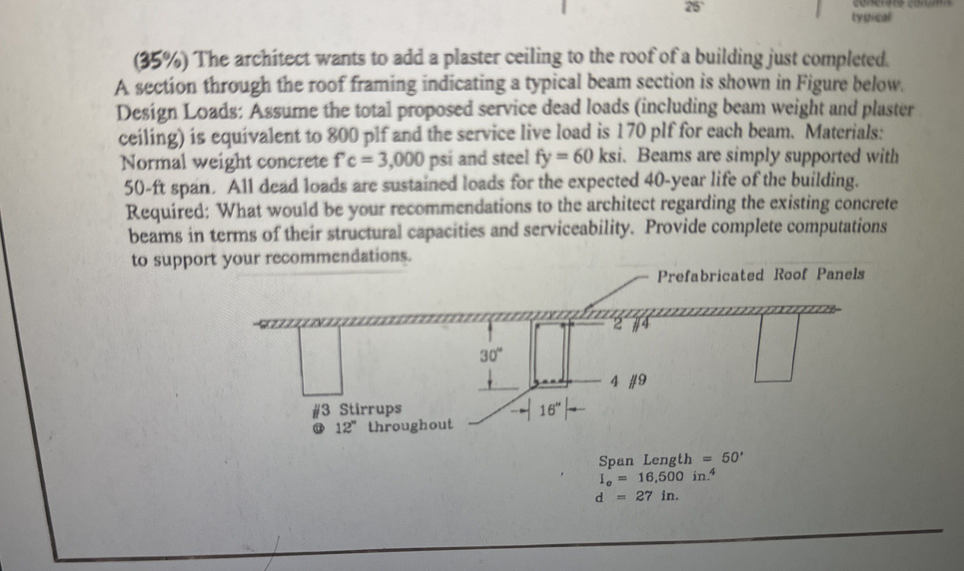 ( 3 5 % ) The architect wants to add a plaster