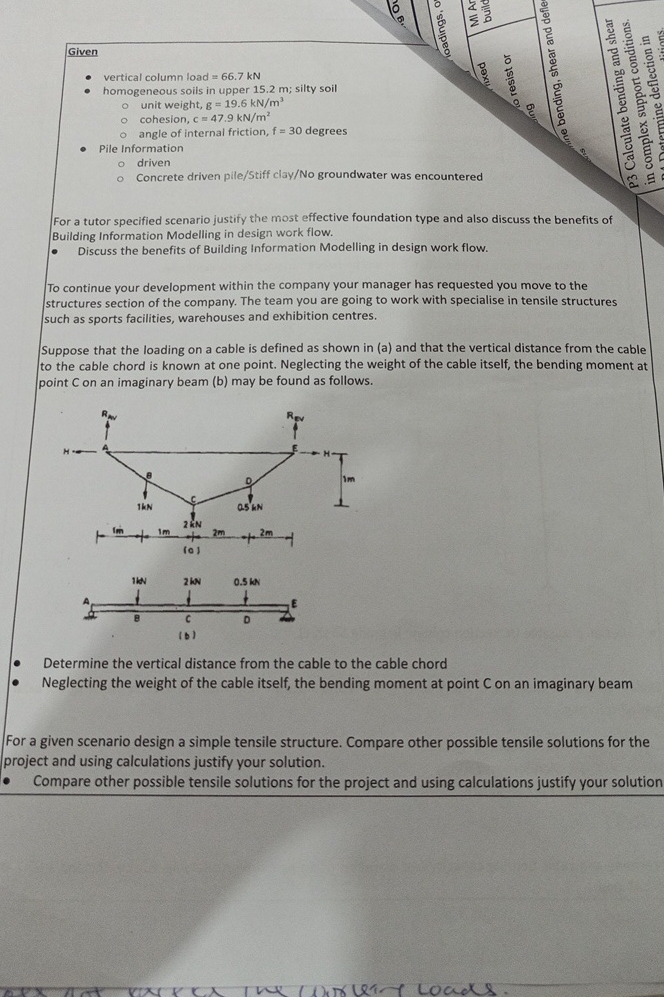 Given vertical column load = 6 6 . 7 k N