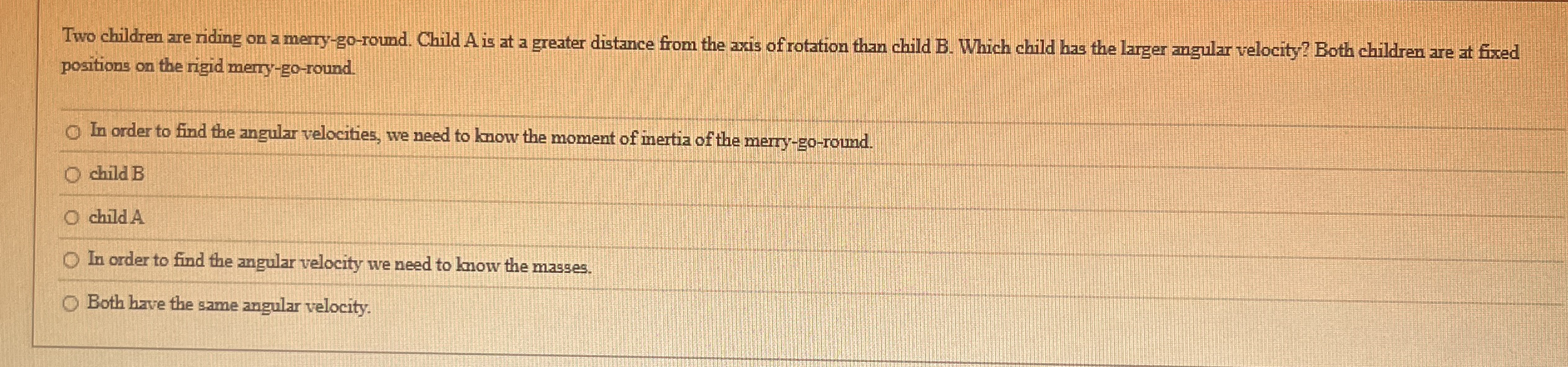 Two children are riding on a merry - go - round.