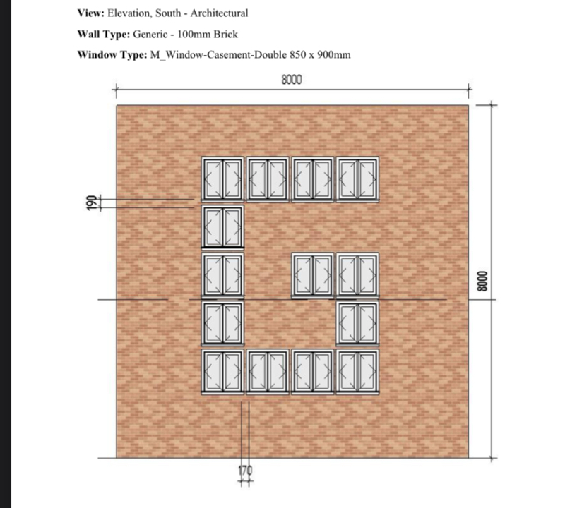View: Elevation, South - Architectural Wall Type: