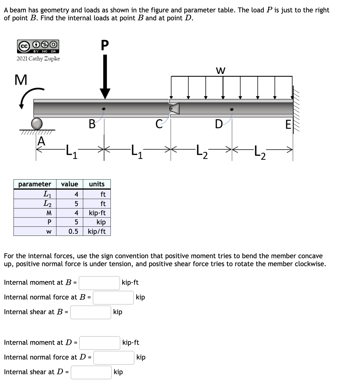Solve For Internal Moment, Internal Normal, and