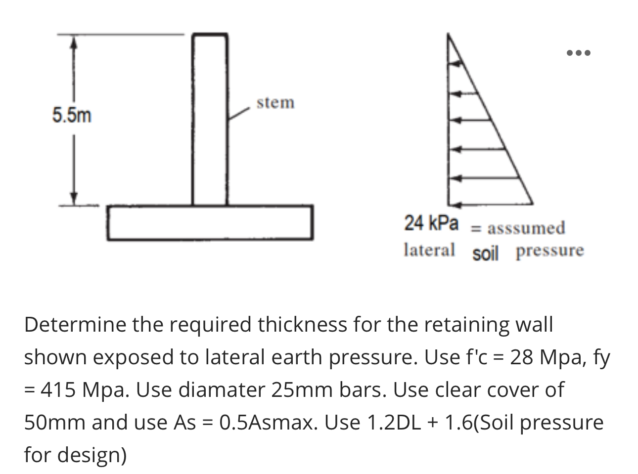 Determine the required thickness for the