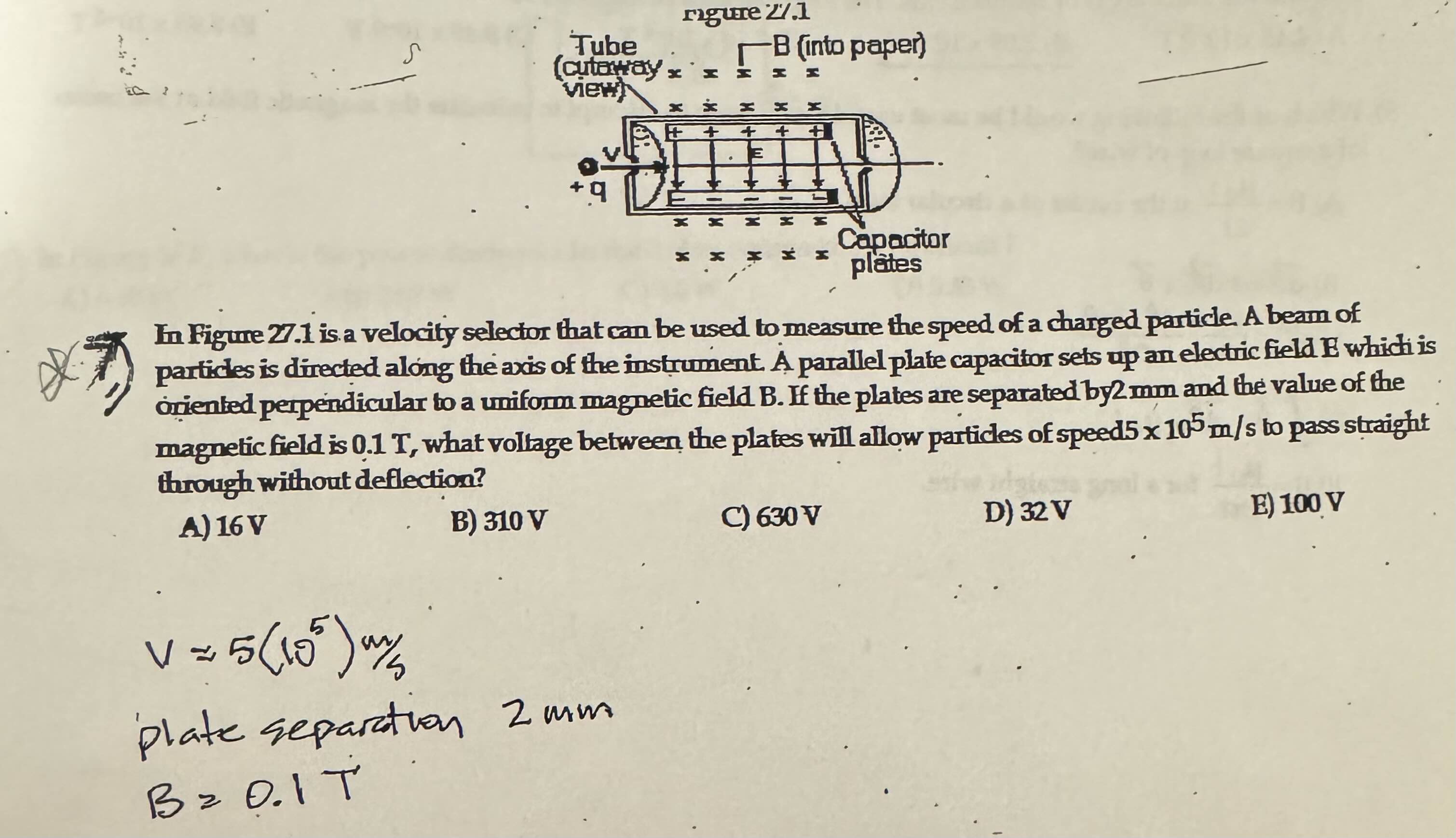 In Figure 2 7 . 1 is a velocity selector that can
