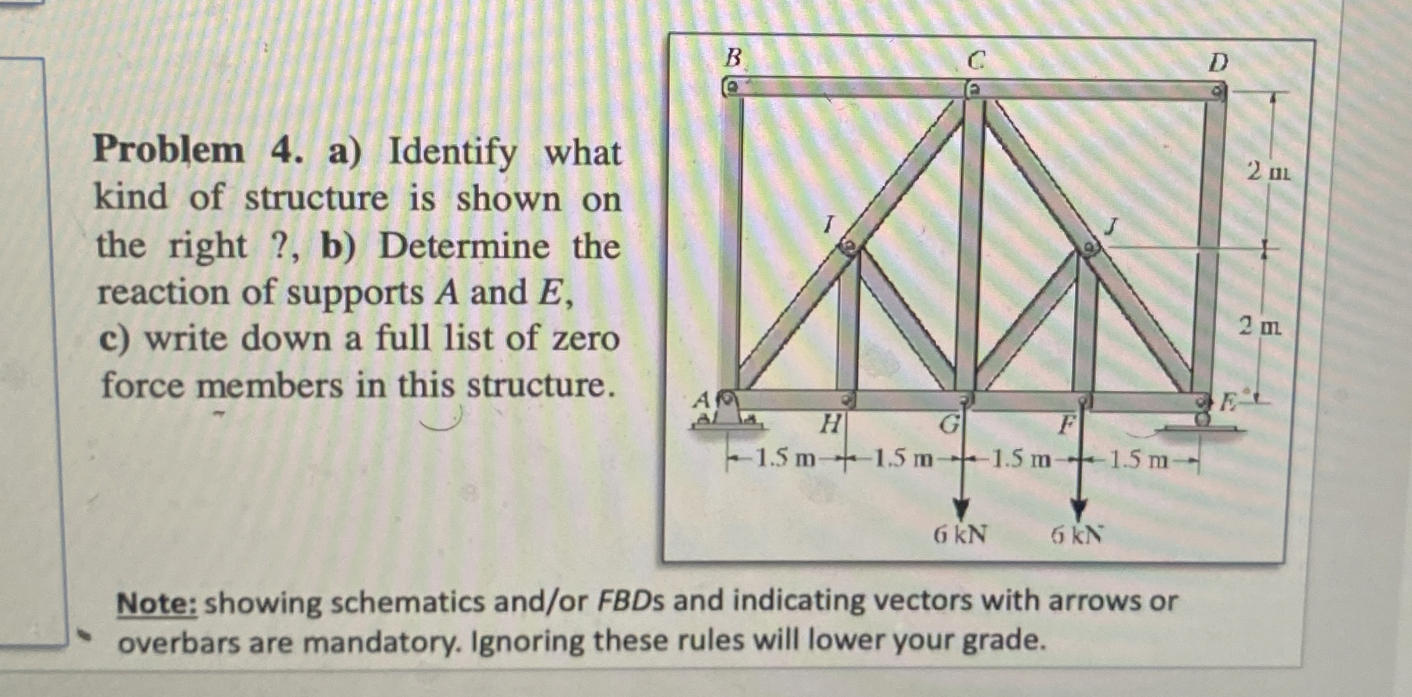 Problem 4 . a ) Identify what kind of structure