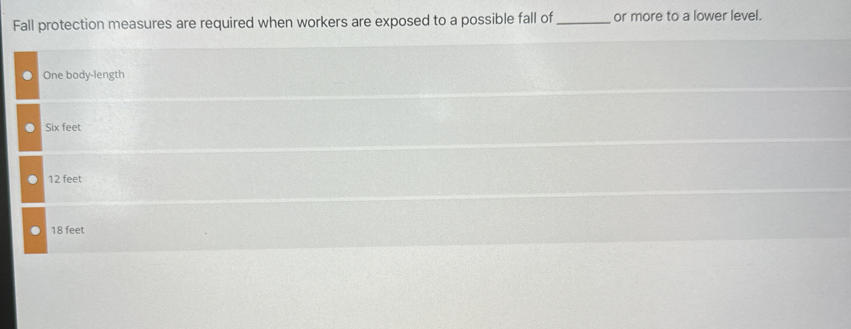 Fall protection measures are required when