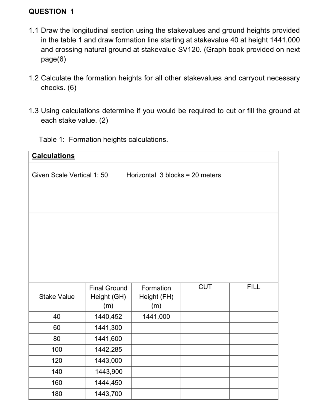 QUESTION 1 1 . 1 Draw the longitudinal section