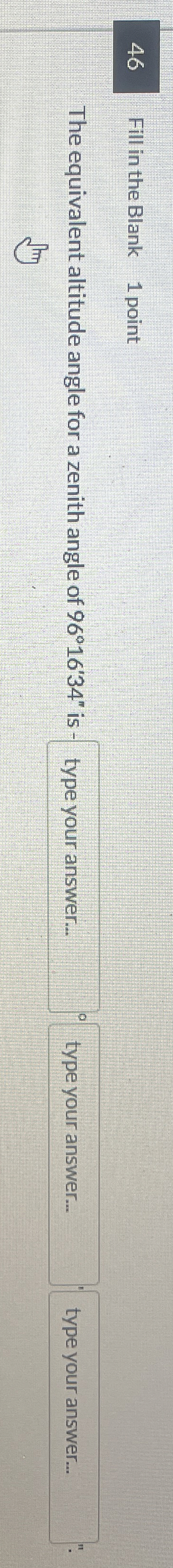 4 6 Fill in the Blank 1 point The equivalent