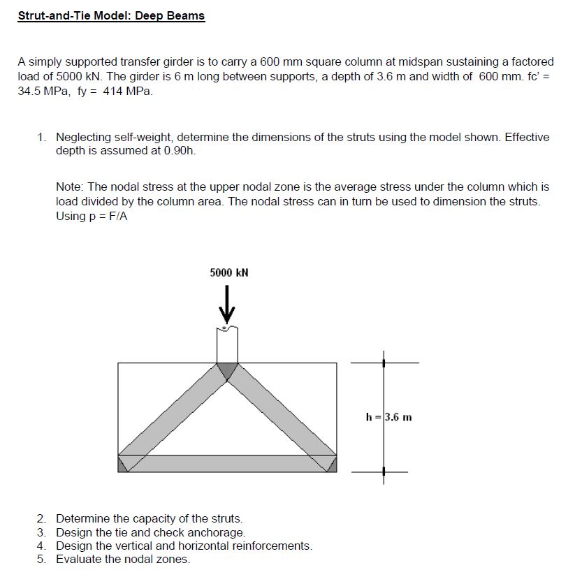 Strut - and - Tie Model: Deep Beams A simply