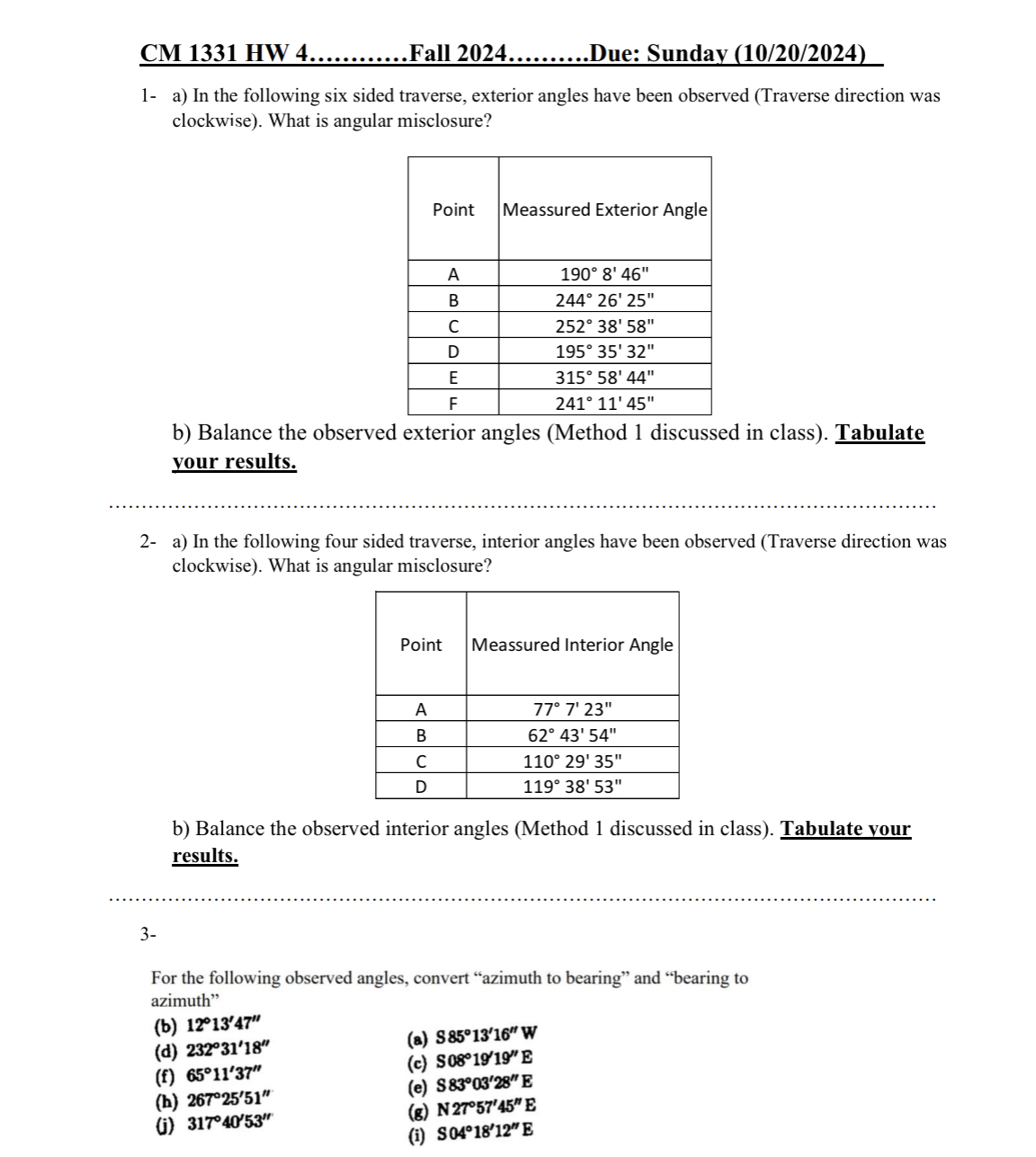 CM 1 3 3 1 HW 4 . . . . . . . . . . . Fall 2 0 2