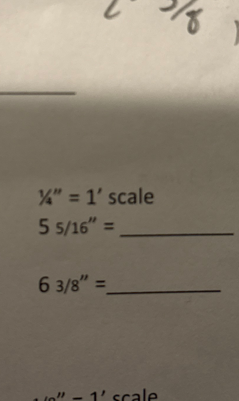 1 4 ' ' = 1 ' scale 5 5 / 1 6 