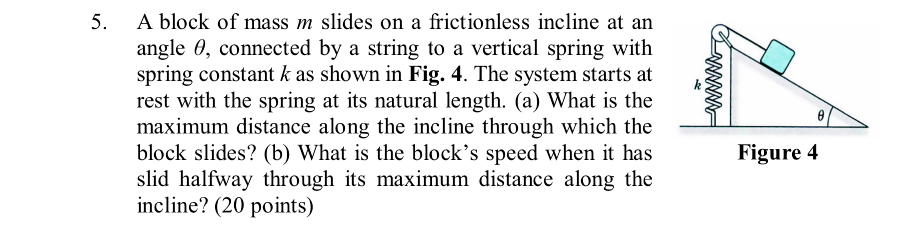 A block of mass m slides on a frictionless